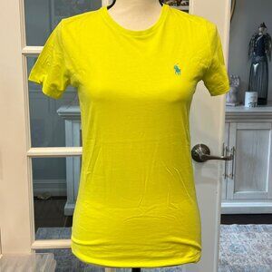 Ralph Lauren chartreuse Yellow Crew Neck Cotton T-Shirt S